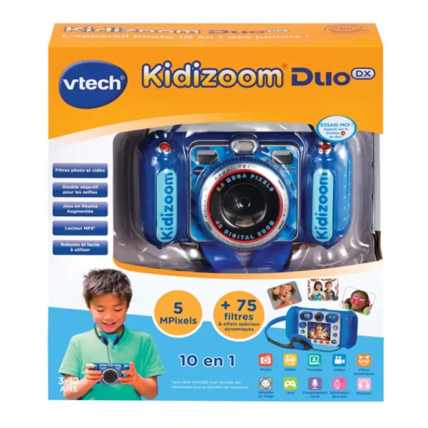 VTech Appareil Photo Kidizoom Duo Dx Bleu- Appareils Photo Et Camera
