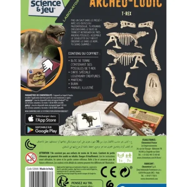 Clementoni Jeux Scientifiques|Archeo Ludic - T-Rex