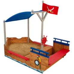 KidKraft Bac A Sable Bateau Pirates- Bacs À Sable