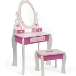 Miss Fashion Faire Comme Les Grands|Coiffeuse En Bois Avec Miroir Led