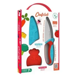 Chefclub Faire Comme Les Grands|Couteau Kids Bleu Et Rouge