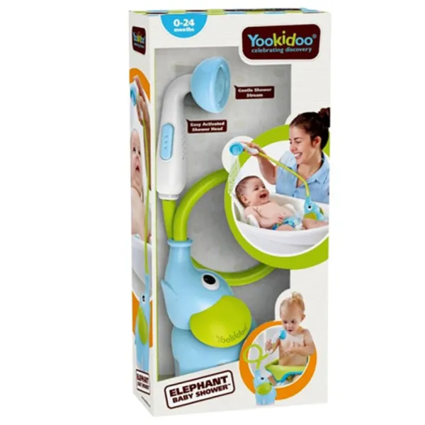 Yookidoo Douche De Bain Elephant Bleue- Jouets Pour Le Bain