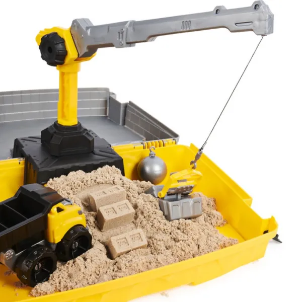 Spin Master Kinetic Sand - Mallette De Construction - Sable Magique A Modeler- Mosaïque, Sable Et Paillettes