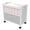 LOVE BEBE Accessoires Poupons|Lit De Poupon En Bois Avec Roues 50 Cm