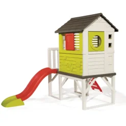Smoby Maison Pilotis Aire De Jeux Et Toboggan- Cabanes Et Maisonnettes