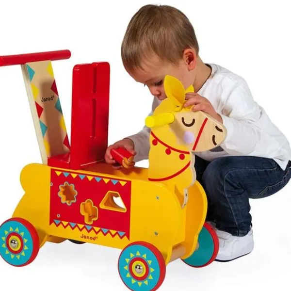 Janod Porteur En Bois Lama- Porteurs & Jouets À Bascules