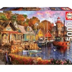 Educa Puzzles Adultes|Puzzle 5000 Pieces – Coucher De Soleil Sur Le Port