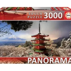 Educa Puzzle 1500 À 3000 Pièces|Puzzle 3000 Pieces – Mont Fuji Et Pagode Chureito, Japon