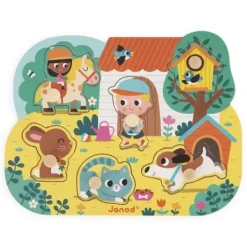 Janod Puzzle Bébé / Enfant|Puzzle 6 Pieces Animaux