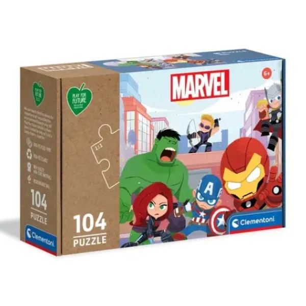 Clementoni Puzzles Enfants De 50 À 249 Pièces|Puzzle 104 Pieces Play For Future - The Avengers