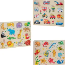 WOOD N PLAY Puzzle Bois Avec Picots- Jouets À Emboîter, À Empiler