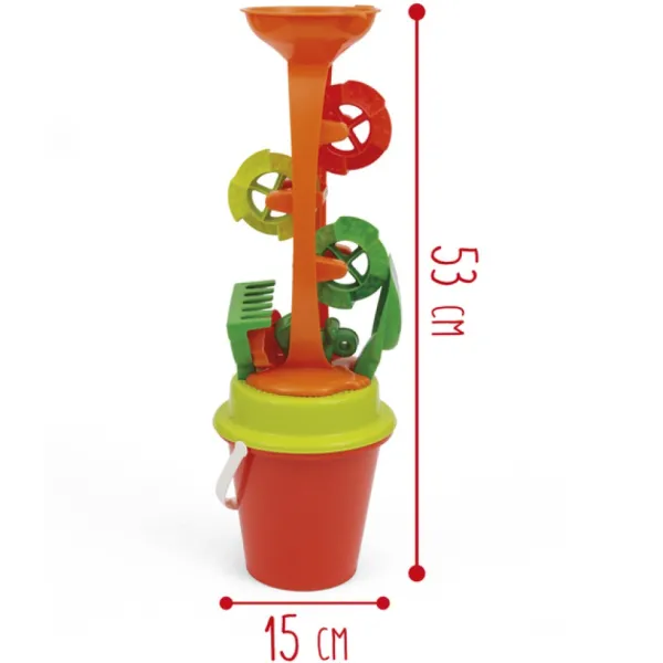 SUN and SPORT Seau Garni Avec Engrenage - Jeu De Plage- Jeux De Plage