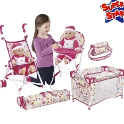 LOVE BEBE Poupons|Set Poupon Avec 4 Accessoires