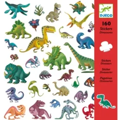 Djeco Stickers Dinosaures- Découpage, Collage, Pliage