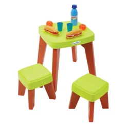 Ecoiffier Table Pique-Nique Avec 2 Tabourets- Tables Et Chaises De Jardin