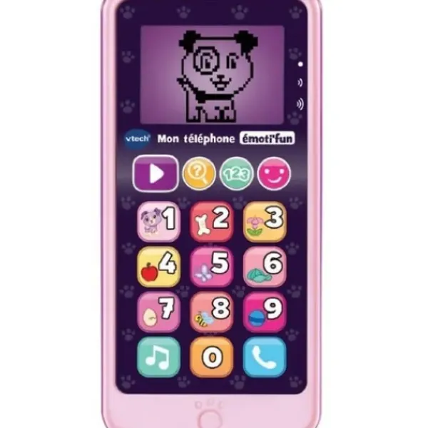 VTech Ordinateurs Et Jeux Interactifs|Telephone Educatif Emoti'Fun Rose