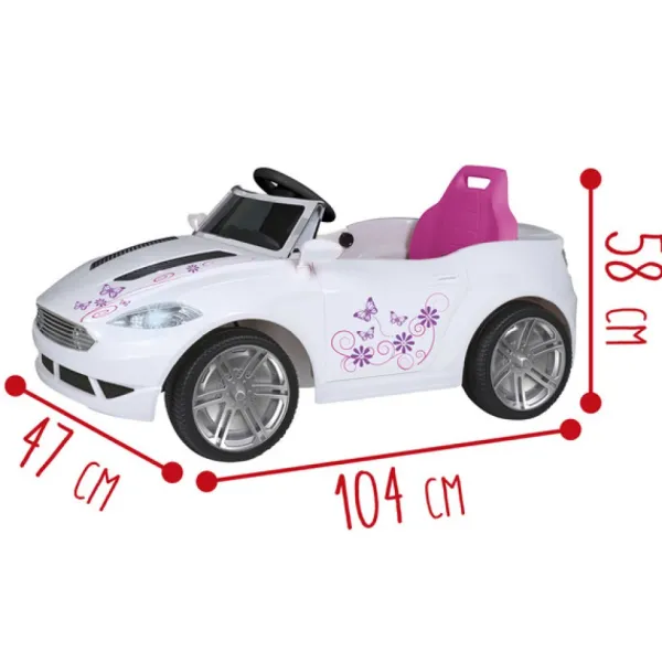 SUN and SPORT Voiture Electrique 6V Blanche- Voitures Électriques